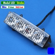 Assembled 4x 3watt blue DC12volt Led lights