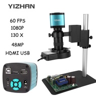 YIZHAN HDMI USB 4K 48MP Digital Video Monocular Microscope Camera Continus Zoom New Big Base 180X C-