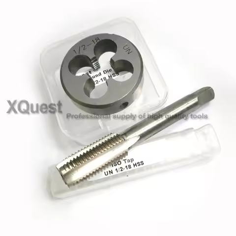 2pcs Unified Hand tap and die set UNC 1/2 1/2-13 Thread dies taps UNF UNS 1/2-14 1/2-16 1/2-18 1/2-2