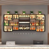 Wall Display Rack Restaurant Simple Luminous Display Cabinet Hotel Cabinet Shop Wine Rack Shelf Bar 