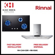 RINNAI RH-C249-SSR CHIMNEY HOOD + RB-93UG 3 BURNER BUILT-IN HOB BUNDLE