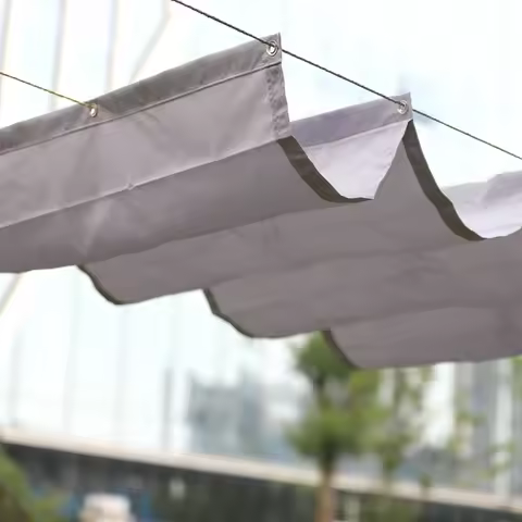 50cm Wave Length Waterproof Sunshade Net Home Pergolas Telescopic Awning Pergolas Sunproof Retractab