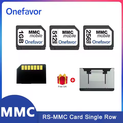 1Pc Onefavor RS MMC Card 7 Pins Single Row MMC Memory Card 32M 64M 128MB 256MB 512MB MultiMedia Card
