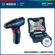 BOSCH ชุดสุดคุ้ม GSR 120 LI Gen 3 Upgrade และชุด X-Line - 33 Pcs.