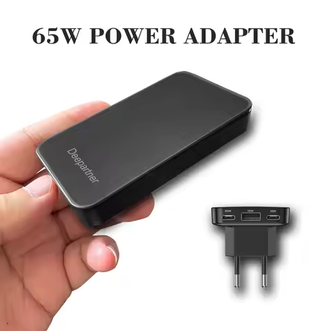 New 65W Charger Multi-Port Charger Foldable, Slim 3 Port 2C1A Fast Charging 65W Power Adapter For Ph