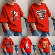 OVERSIZE T-shirts for the Indonesian Independence Day, August 17th, Ages 3-14 Years,/ 17 August Inde