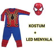 Spiderman Batman Hulk LED Light Up Superhero Boys Costume