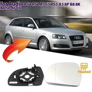 Left&Right Side Heated Wing Mirror Glass Angle Rearview Mirror for Audi A4 S4 B8 8K, A5 S5 B8 8K, A8