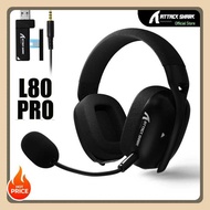 Attack Shark L80PRO Ultralight Wireless Gaming Headset Bendable Dl Mic System 2.4Ghz/BT/3.5mm Wired 