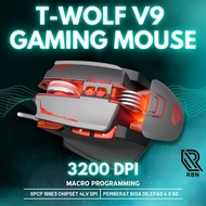 Mouse Gaming T- Wolf V9 3200 Dpi Macro Programming Rgb Wired Original