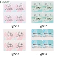 GREAT 100PCS Thank You Stickers Watercolor Pink Blue Gift Wrapping Party Supplies Gorgeous