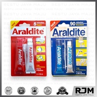 MERAH [12 pcs] ARALDITE Epoxy Glue 5 Minutes 90 Minutes Red rjbiru