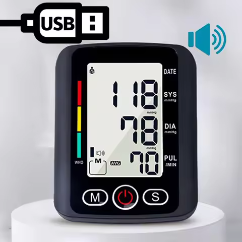 English Voice High Accurate Digital Sphygmomanometer Bp Monitors Electronic Tonometer Arm Cuff Blood