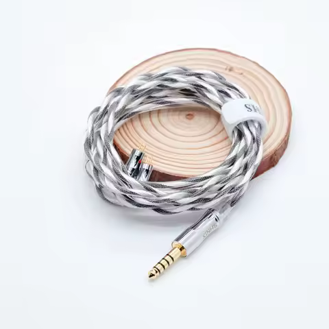 XINHS XH70 LITZ Structure 2-Core High Conductivity 7N OCC + Alloy Silver Copper Hybrid HIFI Headphon