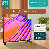 Hisense 43 inch - 43A4200G - Android 11 Bezelless Design - Voice Control TV + Bracket