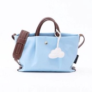 日本 Legato Largo 淺藍色防撥水光澤感尼龍布 藍天白雲 限定版 肩樂 輕量 手提 斜咩袋