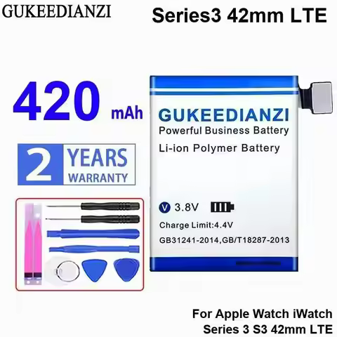 High-Efficiency Watch Battery For Apple Watch For iWatch Series 3 S3 42mm Lte Series3 420mAh