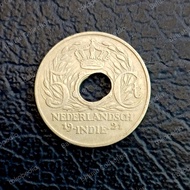 Koin Kuno pecahan 5 Cent 1921 Error AU