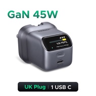 【Nexode】UGREEN 45W USB C Fast Charger Support AVS GaN Digital Power Display Screen Quick Charger for