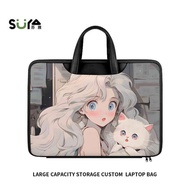 laptop sleeve 14 inch laptop sleeve Beautiful girl full opening and closing laptop bag portable for Lenovo Xiaoxin pro14 case Huawei matebookD15 apple macbook13.3 sleeve bag 16 HP