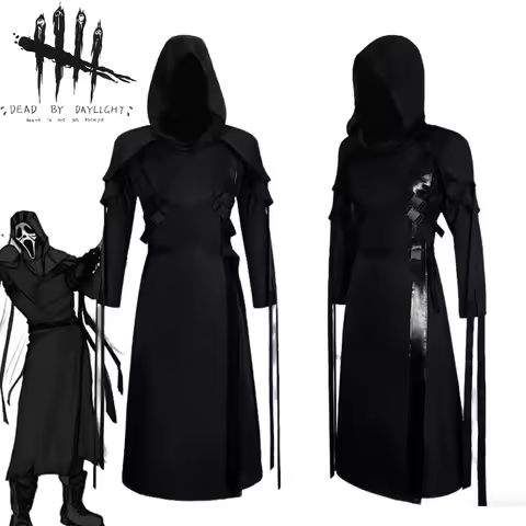 Game Dead By Daylight Scream Ghost Face Cosplay Costume Adult Unisex Cloak Horror Butcher Uniform Ha
