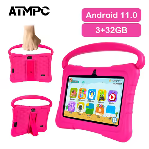 ATMPC Kids Tablet PC with iWawa Android 11 7 inch Tablet 3GB RAM+32GB ROM 2.4G WIFI Bluetooth 4.2 , 