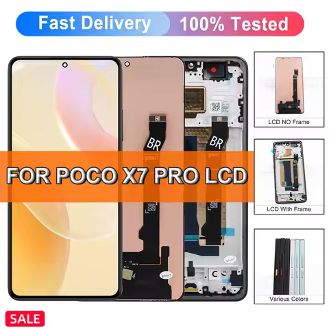 AMOLED For Xiaomi POCO X7 Pro 2412DPC0AG LCD Display Touch Screen Panel Digitizer For POCO X7Pro LCD