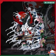 Locomotive Stickers Car Helmet Decoration Demon Samurai Bite Knife Scratch Waterproof Self-Adhesive