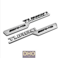 【現貨】汽車 車標誌 貼紙  C250 C300 E250 C63 賓士 C63 渦輪增壓TURBO AMG葉子板車標
