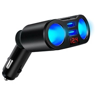 【Clearance】12-24V Car  Adapter Lighter Socket Splitter Charger Plug USB Charger