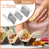Wave Design 3-Compartment Taco Rack Stainless Steel Sandwich Wrap Organizer