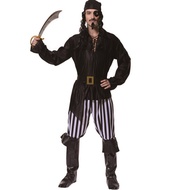 Halloween Costume Men Pirate Cosplay Pirate Captain Jack Sparrow Men Adults Purim Christmas Party Lu