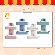 Rak Pemegang Sabun Dilekapkan di Dinding Bilik Mandi/Dapur DIY Rak Tunggal/Dua TingkatBilik Mandi/