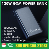 GXM PD 130W Power Bank 20000mAh Capacity Battery Fast Charging for Laptop Phones and Tablet Rapid 2 Way Charging
