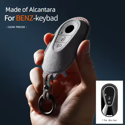 Alcantara For Mercedes Benz 2023 2024 Glc300L Glc260L C260L C20 C Class Car Remote Key Case Cover Su