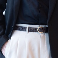 CU PANTS เข็มขัดหนังถัก WOVEN BELT [3สี] ผู้ชาย /ผู้หญิง สไตล์ คลาสสิก