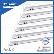 TDLight ชุดหลอดไฟ LED T8 FULL SET พร้อมราง 18W แสงขาว (6500K) หลอดไฟแอลอีดี หลอดยาว 120cm. เบาติดตั้