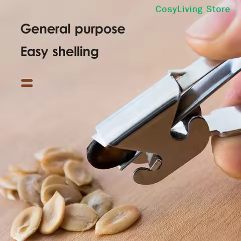 1Pc Melon Seed Peeling Artifact Pine Nut Opening Device Stainless Steel Melon Seed Peeler Peanut She