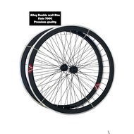 Basikal Rim Aloi berkembar Rim utk basikal FIXIE size 20”x 1 3/8 , 24”x 13/8 , 700C Hitam. ALLOY DOU