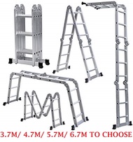 150KG Transformer FOLDABLE MULTI PURPOSE ALLUMINIUM LADDER FOLDING TANGGA LIPAT --------------------