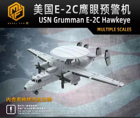 1/350 1/700 US Navy Grumman E-2C E-2D Hawkeye Carrier AEW Aircraft High Precision 3D Printed Resin M