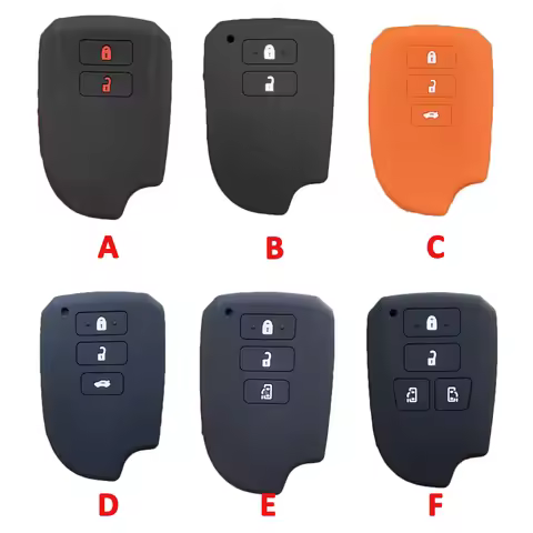 2 3 4 Button Silicone Car Key Case Skin Protect Shell Holder for Toyota Spade Hais Yaris Remote Acce