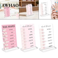 [AWHAO] Nail Art Display Stand Nail Tech Gifts 10x15cm Manicure Showing Shelf Professional Versatile