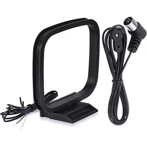 75 Ohm FM Antenna and AM Loop Antenna for Pioneer Onkyo Yamaha Marantz Indoor HD Radio FM Radio Blue