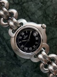 Fendi 黑面大三針不鏽鋼女裝中古手錶