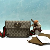 GUCCI Supreme帆布虎頭胸腰包
