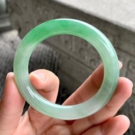 冰種翡翠天然翡翠玉鐲 A玉手鐲玉鈪 • 糯冰種陽綠翡翠貴妃鐲