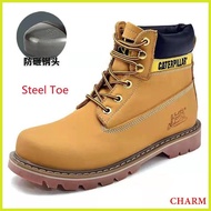 ✭ ▌ ✻ 【original】 COD Caterpillar Carter Steel Toe Safety Shoes Men's Plain Color Drop Resistant Wat