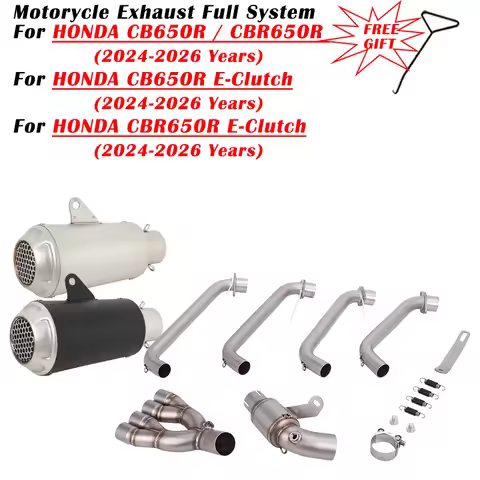 For HONDA CB CBR 650R CB650R CBR650R E-Clutch 2024 - 2026 Motorcycle Exhaust Escape Full System Modi