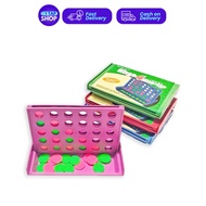 1TapShop Foldable 4-Line Up Bingo Game Compact Travel Board Toy ( T031)